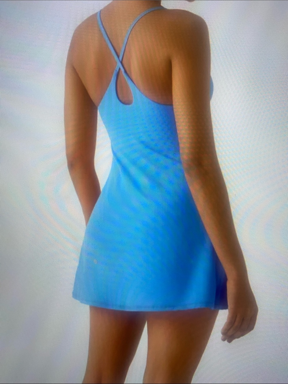 MEDIUM.    HALARA SOFTLY ZERO PLUSH BACKLESS EASY PEEZY ACTIVE  DRESS - Picture 2 of 12
